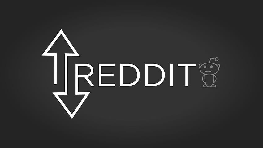 Reddit mit Pfeilsymbol auf schwarzem Hintergrund Reddit HD-Hintergrundbild