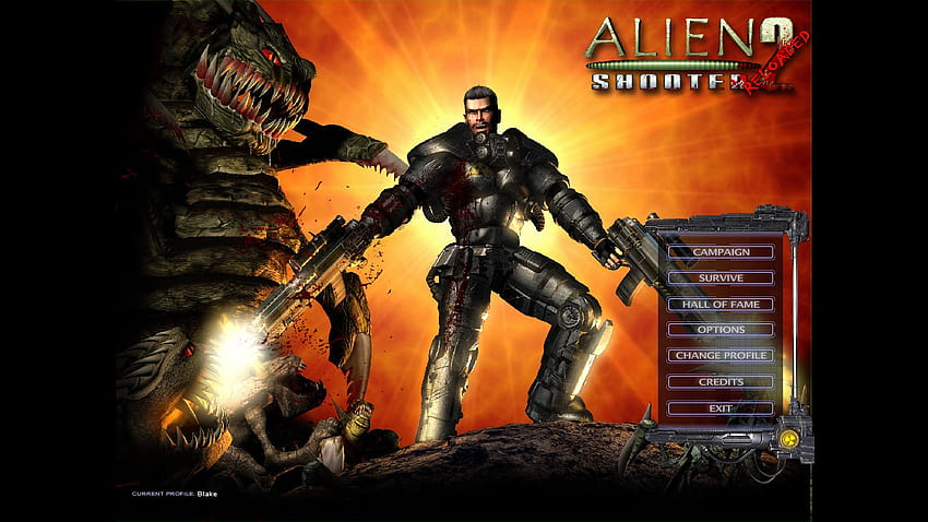 Druga strzelanka Alien 2 przeładowana Hud i mod, bardziej pomniejszony plik Tapeta HD