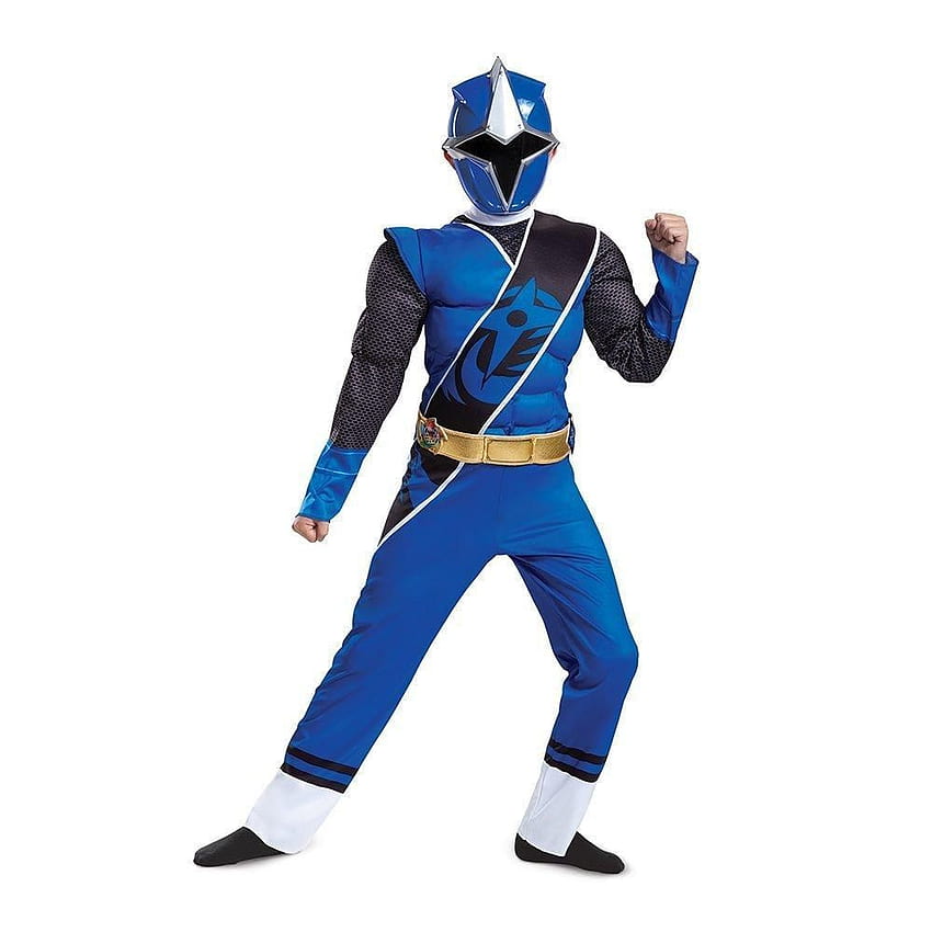 Power Rangers Ninja Steel Blue Ranger Boys Muscle Costume, blue ranger ninja steel HD phone wallpaper
