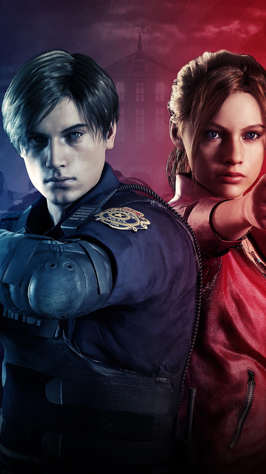 Leon S. Kennedy Claire Redfield Resident Evil 2, leon kennedy and claire redfield HD phone wallpaper