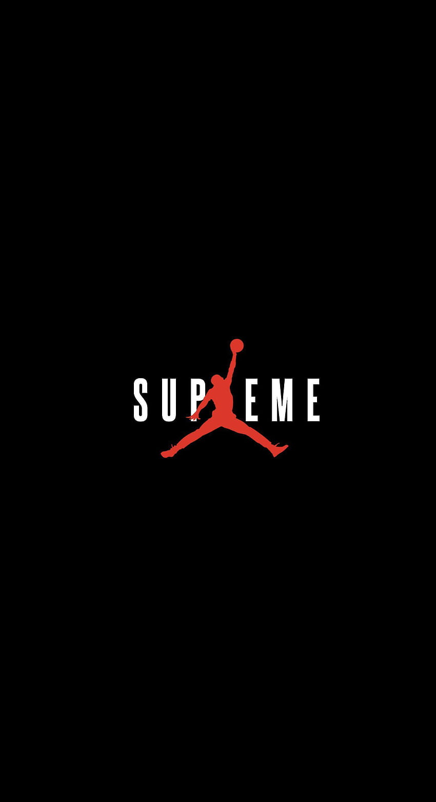 Supreme Jordan, фонове за лого на Air Jordan HD тапет за телефон