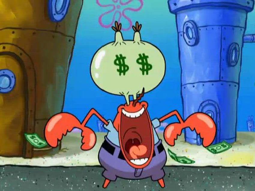 Herr Krabs Geld Spongebob HD-Hintergrundbild