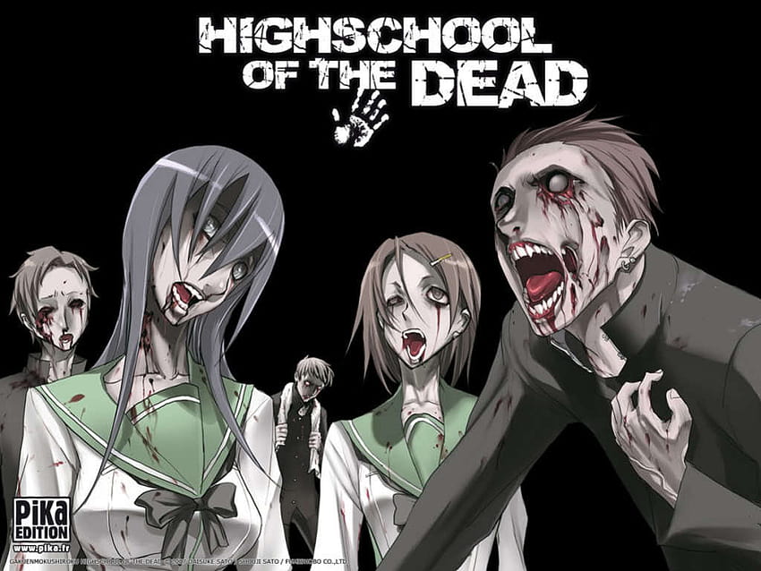 escuela secundaria de zombies de los muertos, anime zumbis fondo de pantalla