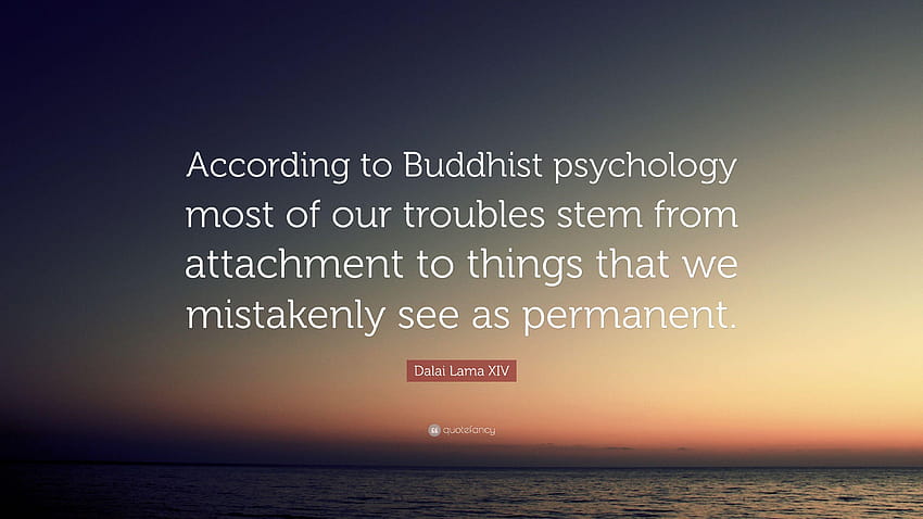 Citazione del Dalai Lama XIV: “Secondo la psicologia buddista, la maggior parte della Sfondo HD