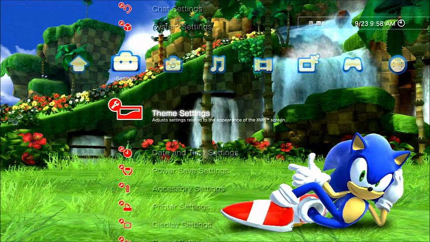 Tema PS3 dinamico di Sonic Generations, tema Sfondo HD