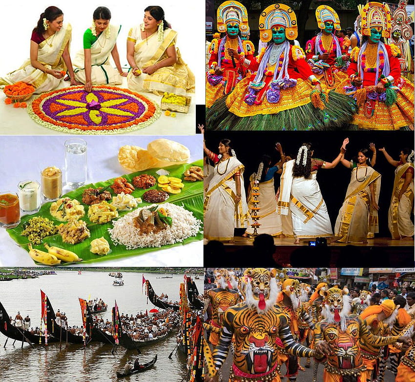 Onam Święto plonów w Kerali, Onam jest zdecydowanie najważniejszym i najbardziej popularnym świętem na tej liście. To celebracja… Tapeta HD