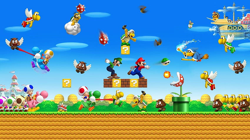 Super Mario Bros, super smash hermano fondo de pantalla