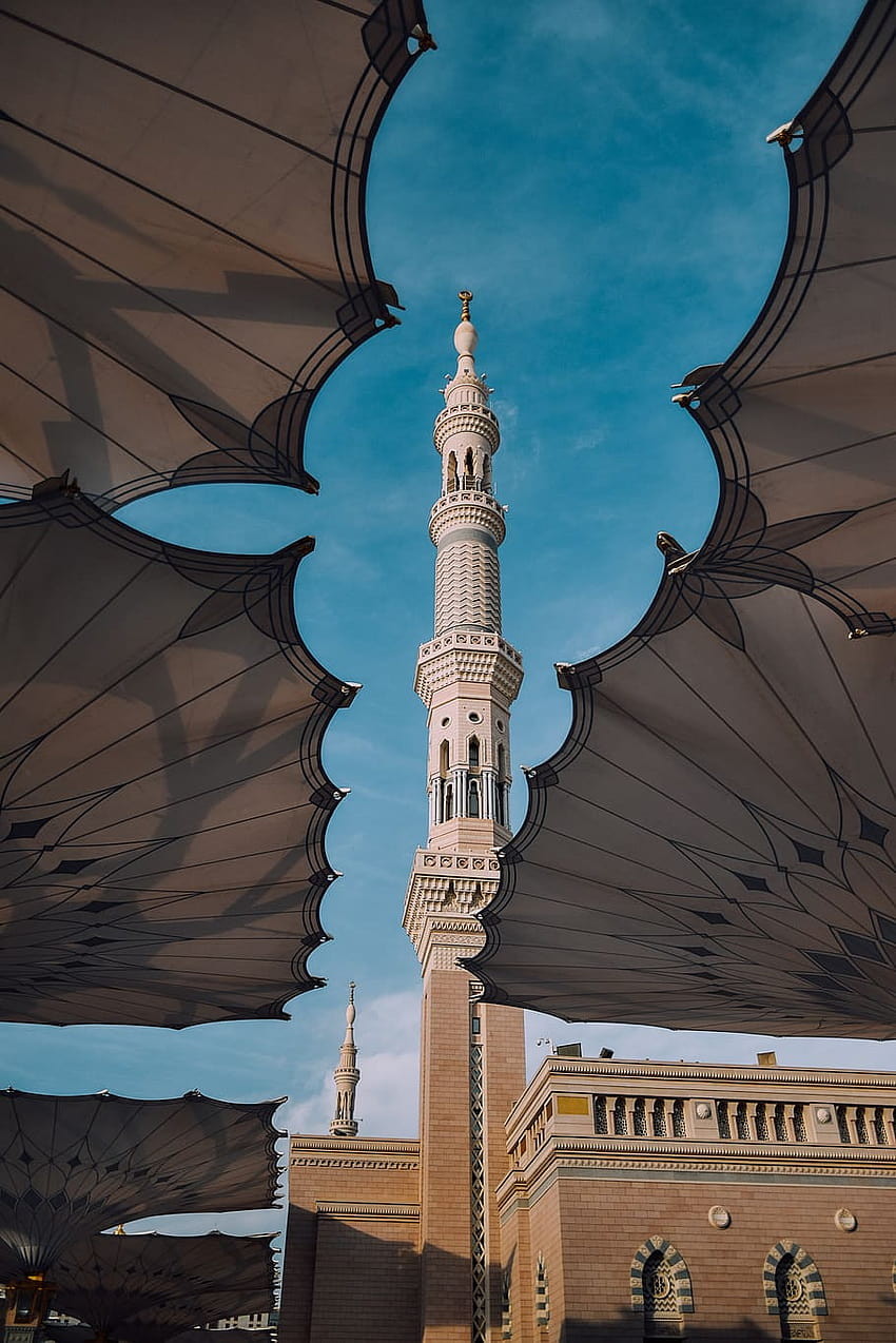 : weißer Betonturm, Architektur, Gebäude, Kuppel, iPhone-Mekka HD-Handy-Hintergrundbild
