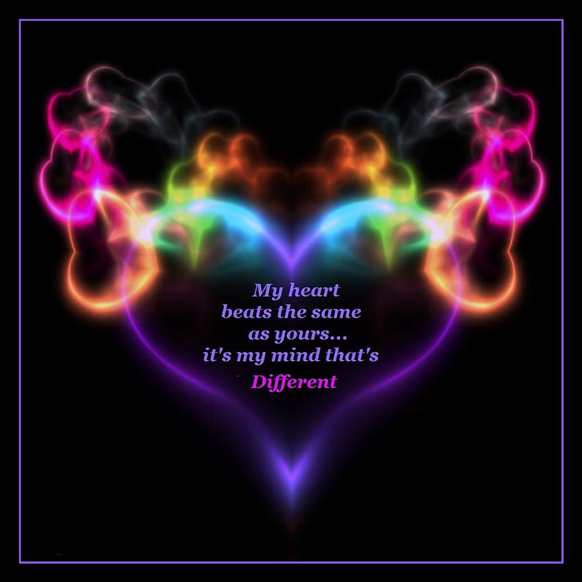 My heart beats the same as yours, it's my mind that's different, autism HD phone wallpaper