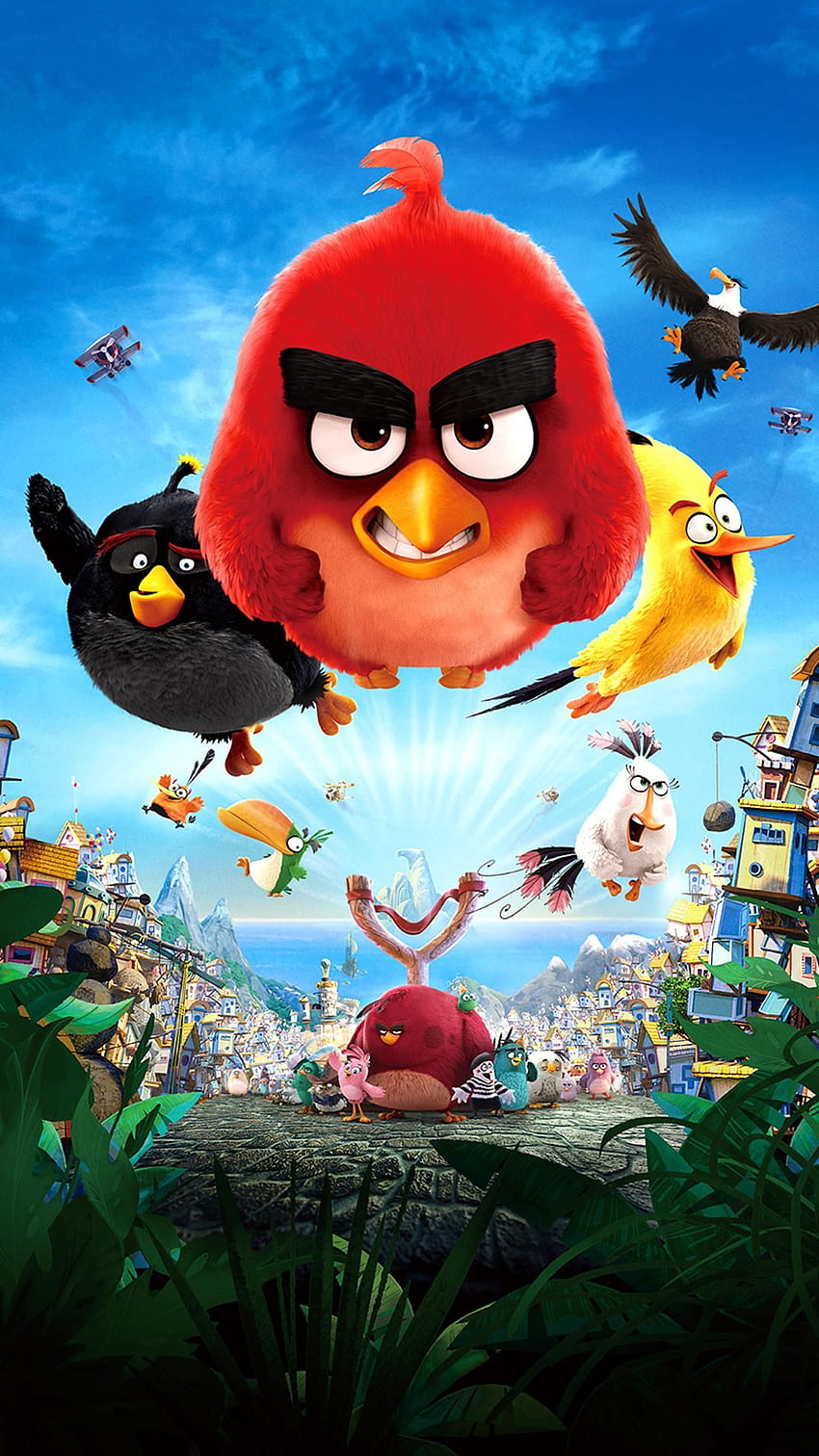 Филмът Angry Birds 2, публикуван от Джон Меркадо, мобилен телефон angry bird HD тапет за телефон