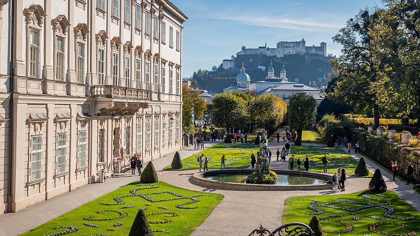 Istana dan Taman Mirabell, persewaan liburan Salzburg: flat & apartemen & lainnya, istana Wallpaper HD