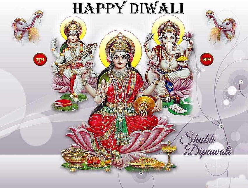 Happy Diwali 2018 Laxmi Ji And Ganesh Ji, ganesh laxmi HD wallpaper