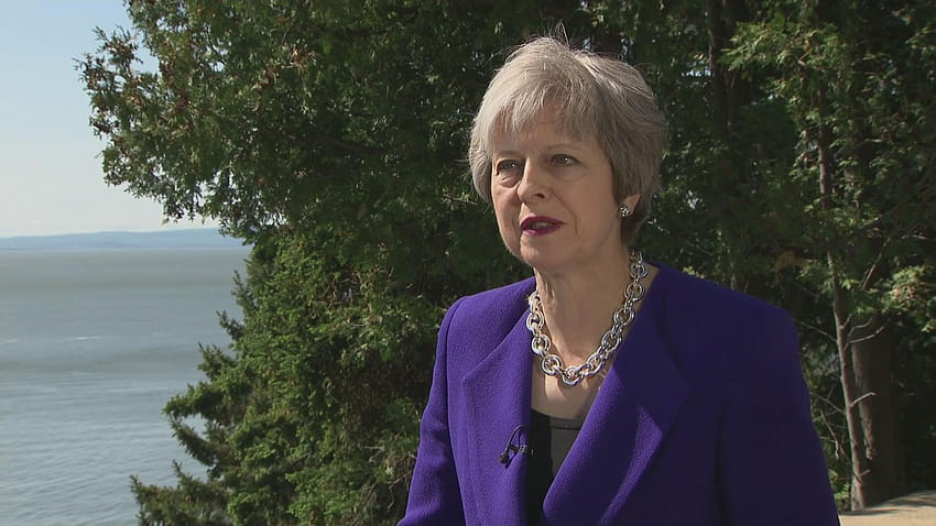 Theresa May: 'When I disagree with President Trump, I'm able to say HD wallpaper