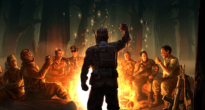 Animated of Primis and Ultimis around the campfire : CODZombies HD wallpaper