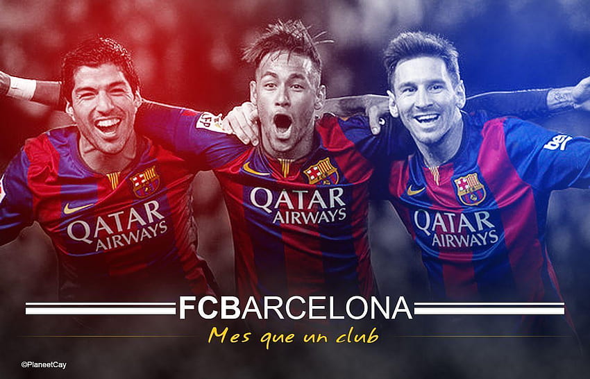 FC Barcelona Suarez Neymar Messi by PlaneetCay, suarez fc barcelona HD wallpaper