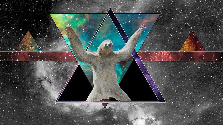 space sloth HD wallpaper