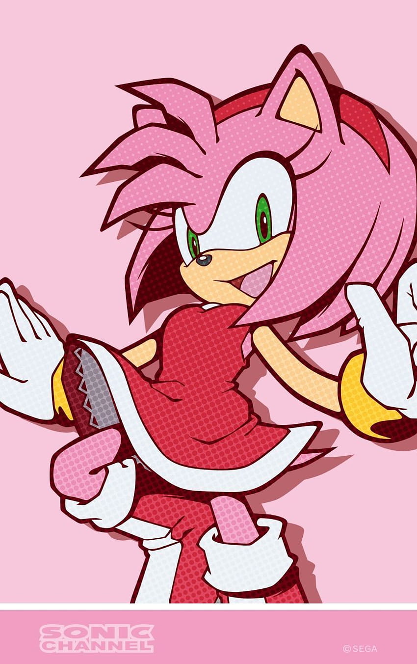 201802 Amy Rose Sonic Channel Galerie Sonic Scanf in Bezug auf, Sonic und Amy HD-Handy-Hintergrundbild