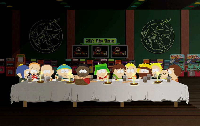 South park, última cena, parodia del arte, última cena fondo de pantalla