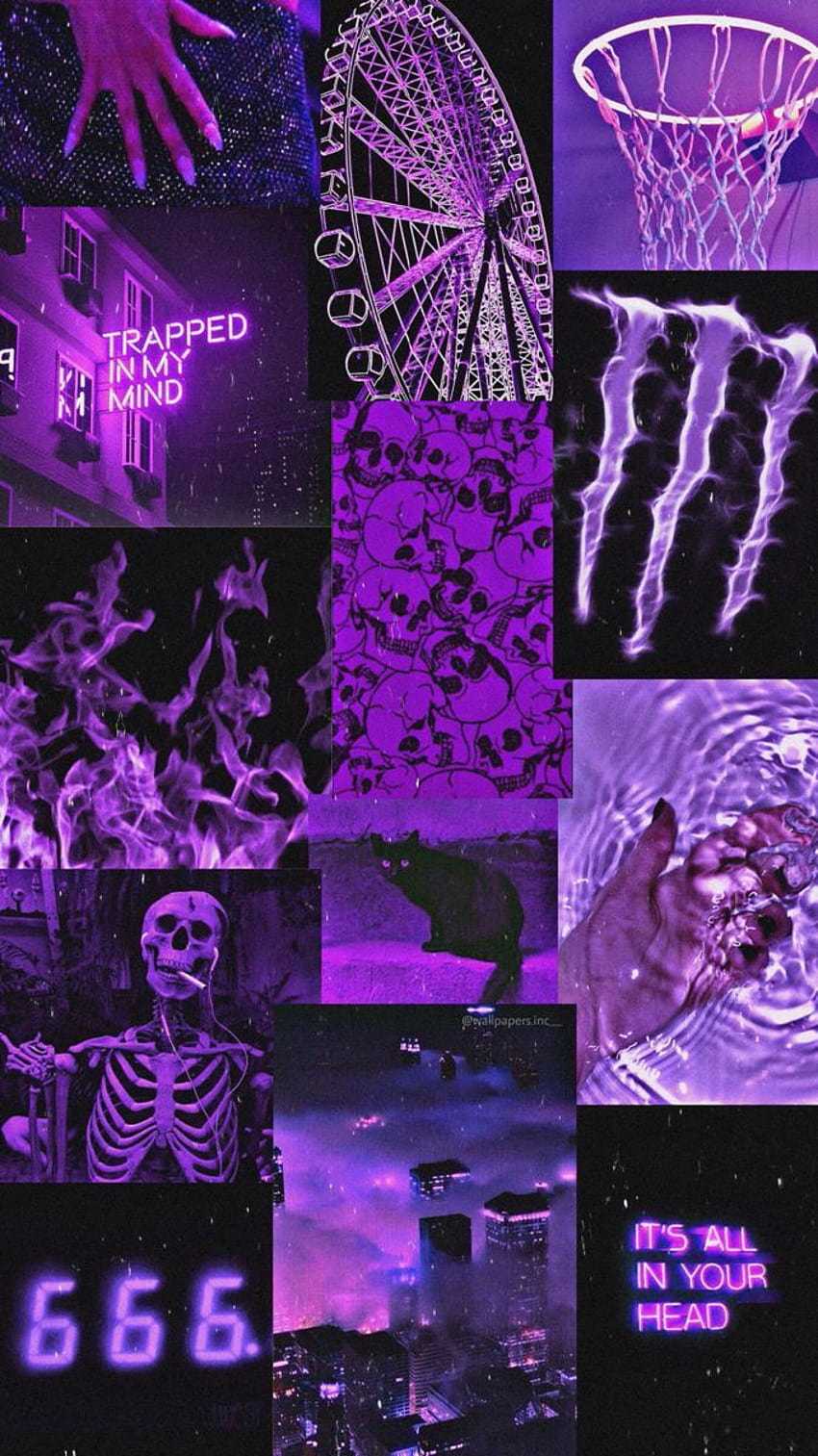 Download Black And Purple Aesthetic Vibe Wallpaper