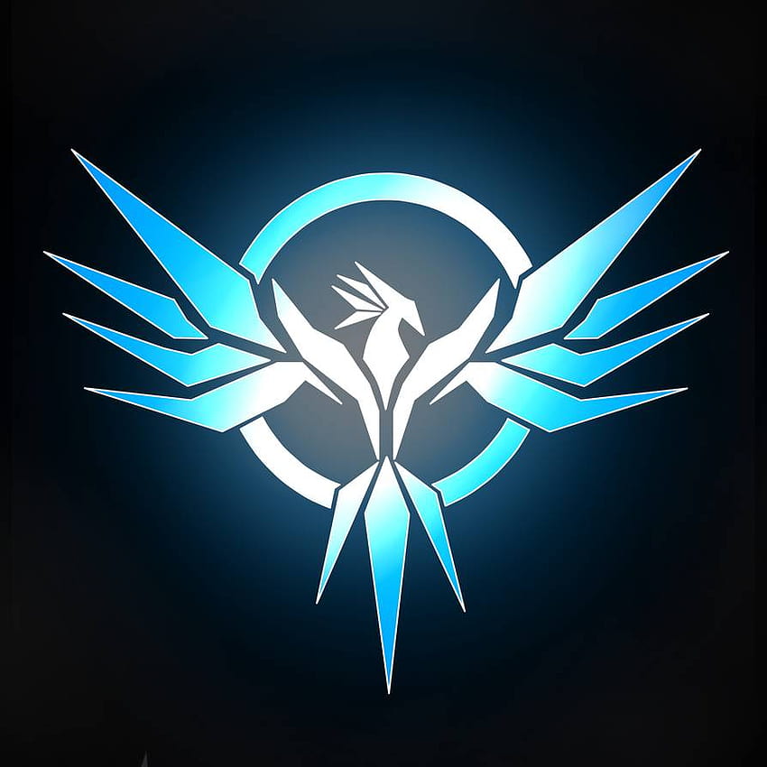 Blue Phoenix, phoenix logo HD phone wallpaper