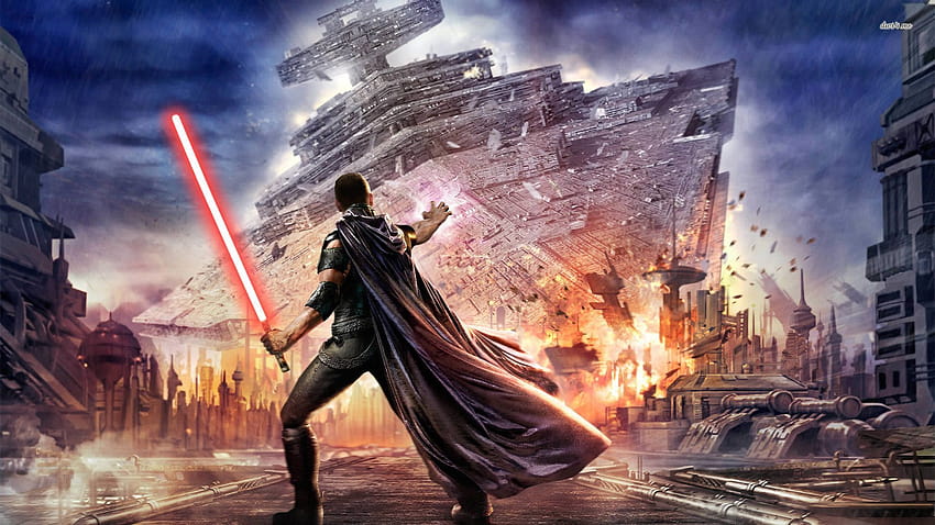 Starkiller brings down a Star Destroyer, star wars the force unleashed ...