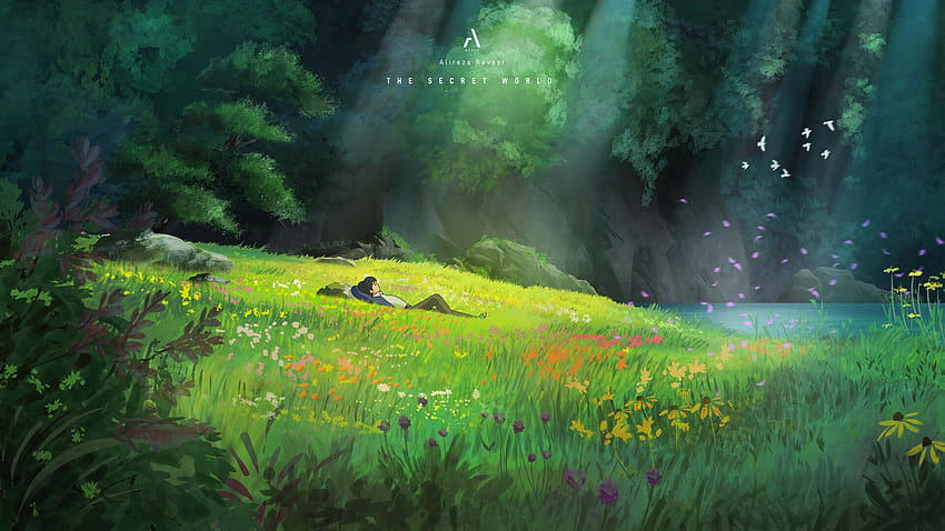 Anime Anime Boys Bosque Naturaleza Lago Studio Ghibli Karigurashi No Arrietty, karigurashi no arrietty fondo de pantalla