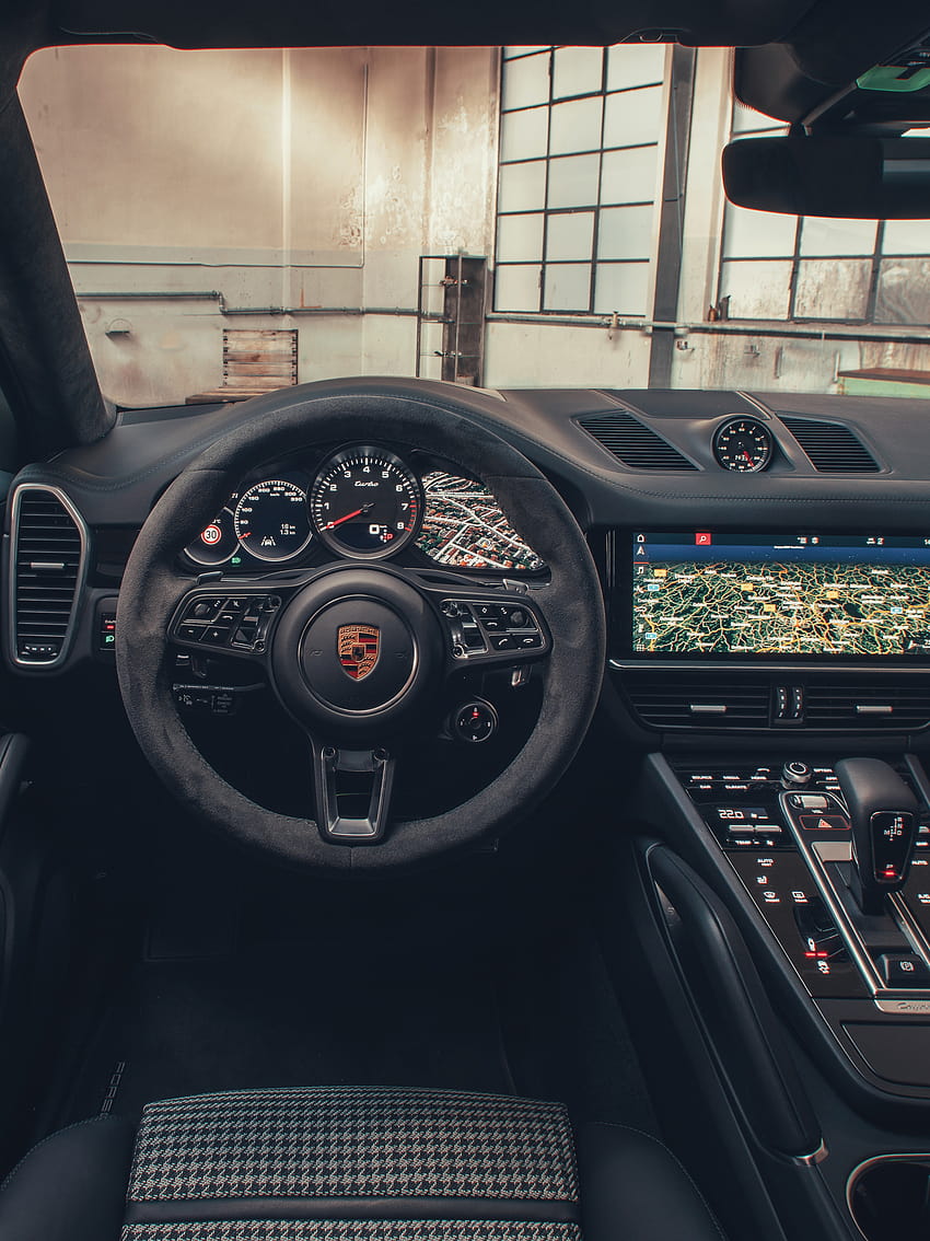 Porsche Cayenne Turbo Coupe 2019 Wnętrze samochodu [6000x3375] na telefon komórkowy i tablet, wnętrze porsche Tapeta na telefon HD