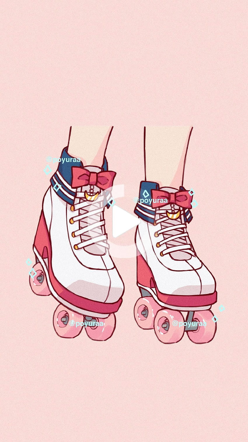 Stylish anime girl with roller skates Poster for Sale by AnGoArt   Redbubble