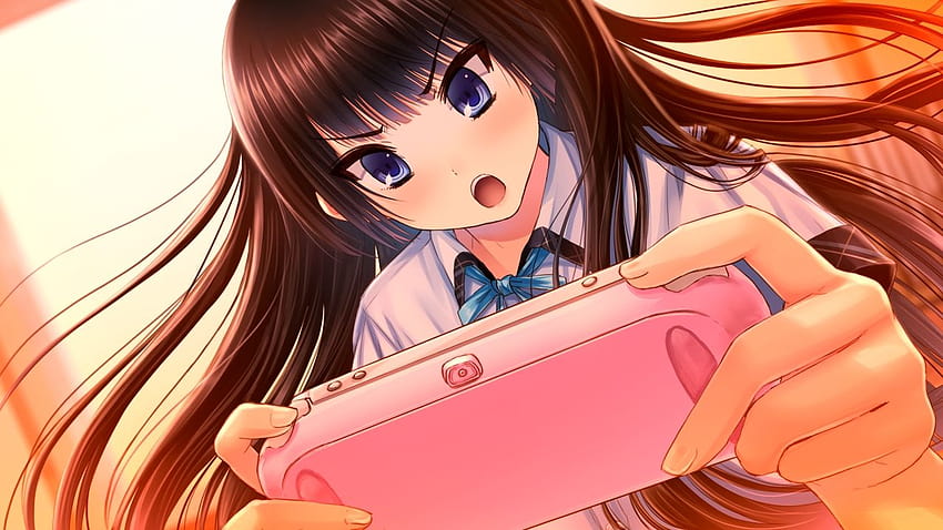 Kawaii Nerdy Girl, angry aesthetic anime girl HD wallpaper