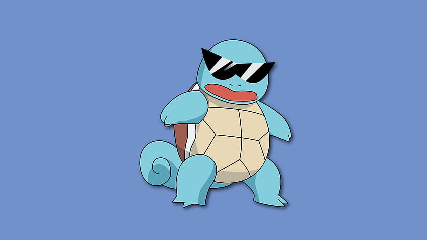 Squirtle with Glasses HD wallpaper