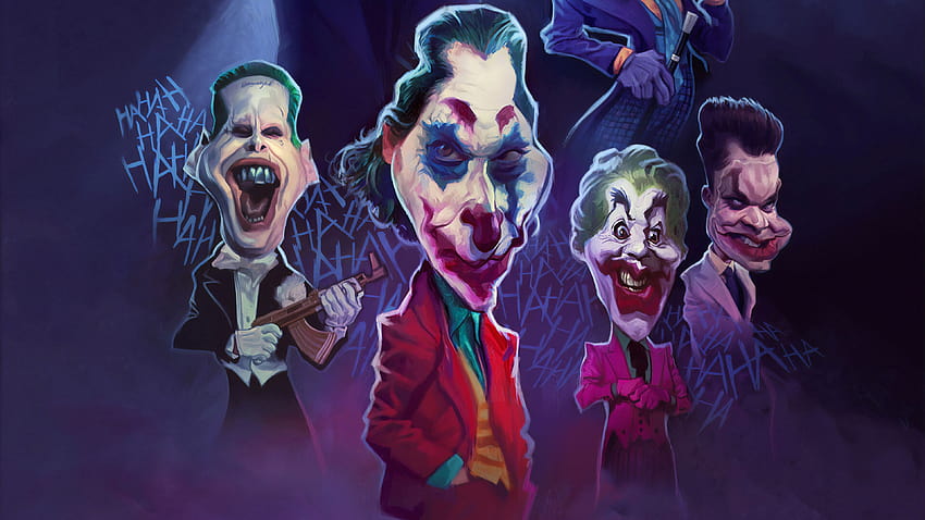 Joker Weird Face Art, batman and joker face art HD wallpaper