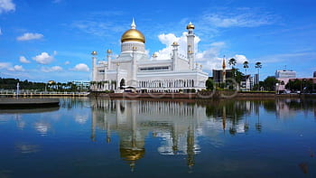 Sultan Omar Ali Saifuddin Mosque Bandar Seri Begawan Brunei Asia Hd 