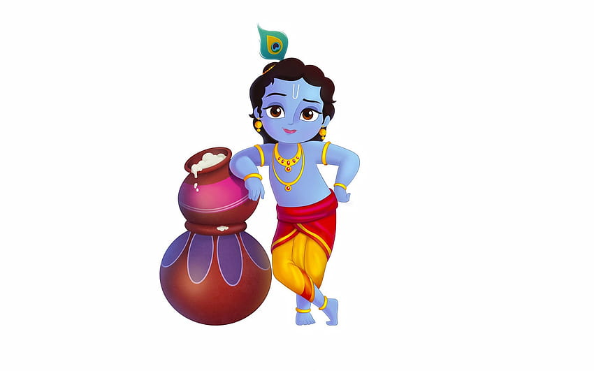 Wiki Shree Krishna Animation Pic Wpe0012387, Lord Krishna animiert HD-Hintergrundbild