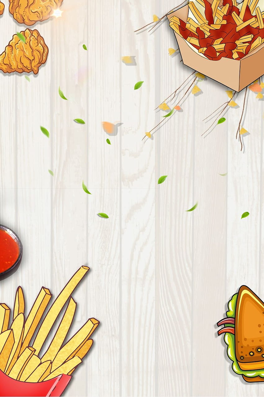 Creative Fashion Fries Fried Poster Backgrounds, food menu HD phone wallpaper