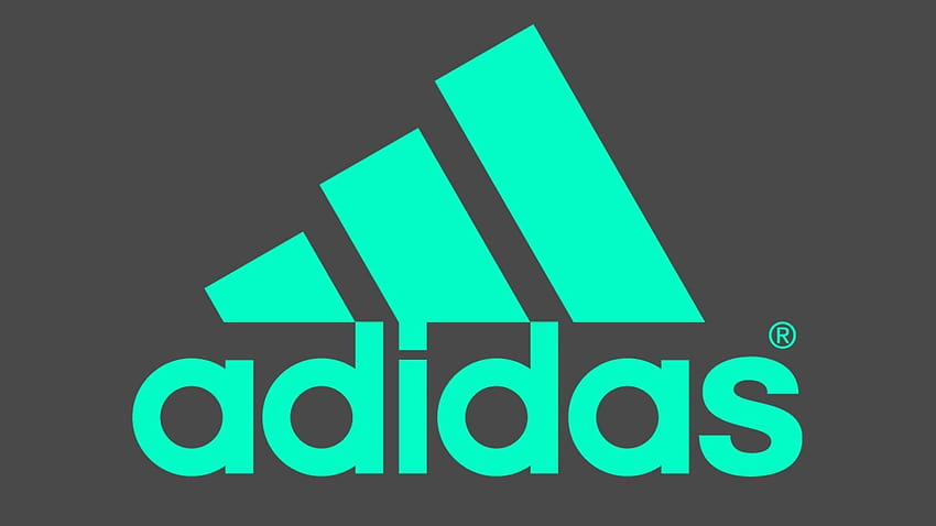 adidas logo wallfoy, green adidas logo HD wallpaper
