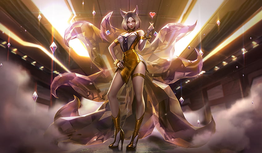 League of Legends (LOL) : K/DA Ahri (Anime Fanart) 4K wallpaper download