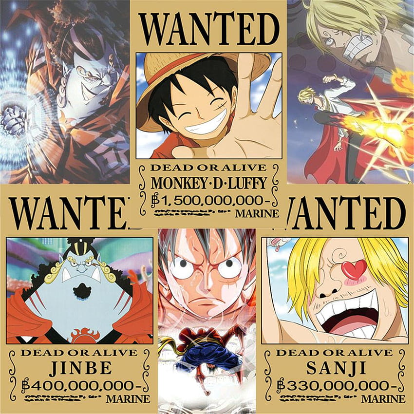 New Anime Stickers 42x29cm One Piece Wanted Posters HD phone wallpaper