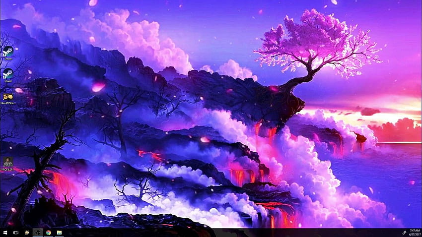 Сакура, вишнев цвят аниме естетика HD тапет