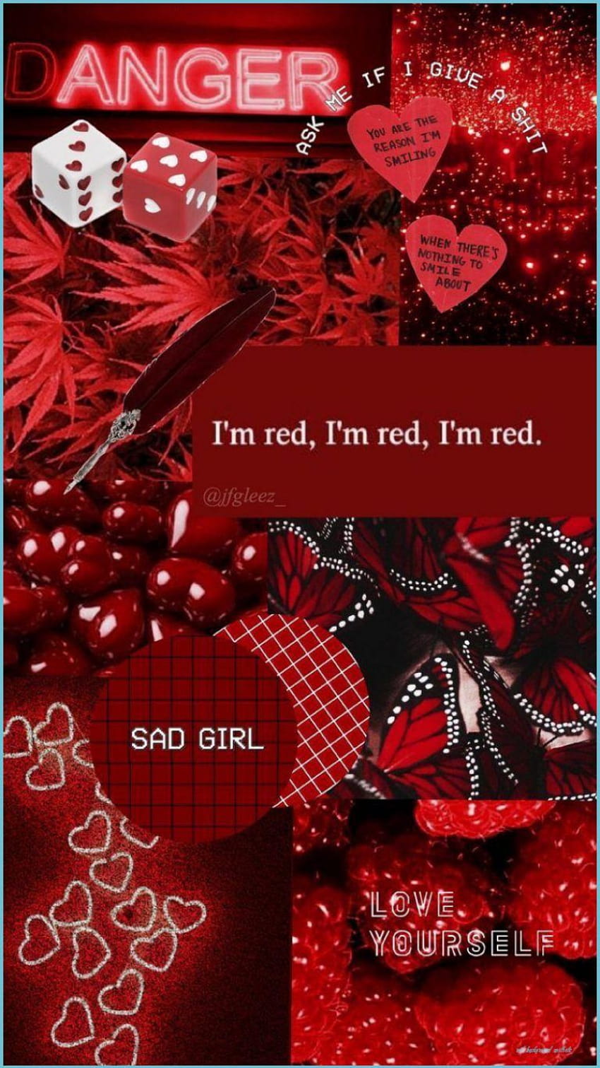 Pastel Red Aesthetic, aesthetic dark red HD phone wallpaper