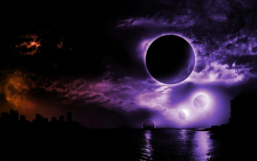 Pin on Fantasy Art, left right eclipse HD wallpaper