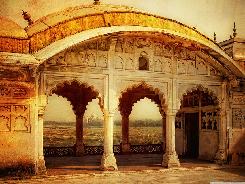 개에 인도 궁전, 인도 건축 HD 월페이퍼