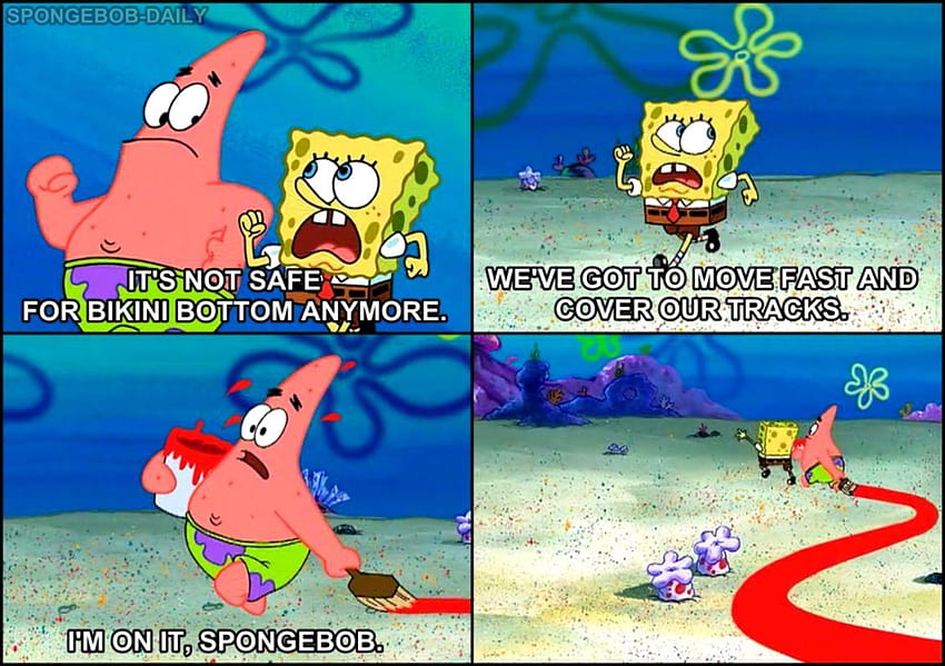 Prosty zabawny SpongeBob z napisami Tumblr, mem ze Spongebobem Tapeta HD