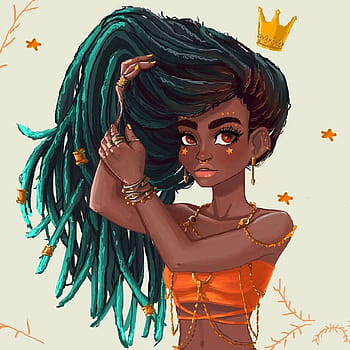 Cute black girl cartoon art HD wallpapers | Pxfuel
