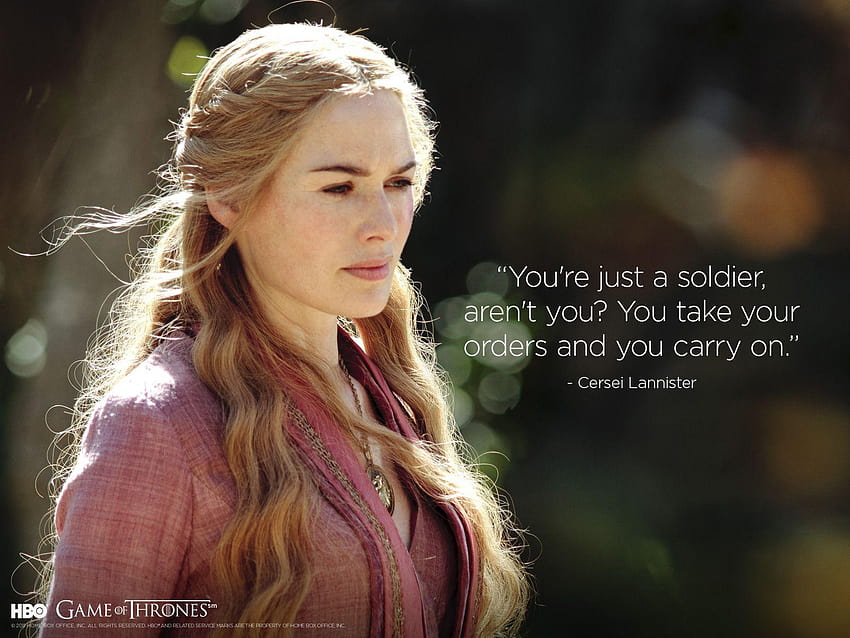 HBO: Game of Thrones: Extras: Quote, cersei lannister HD wallpaper | Pxfuel