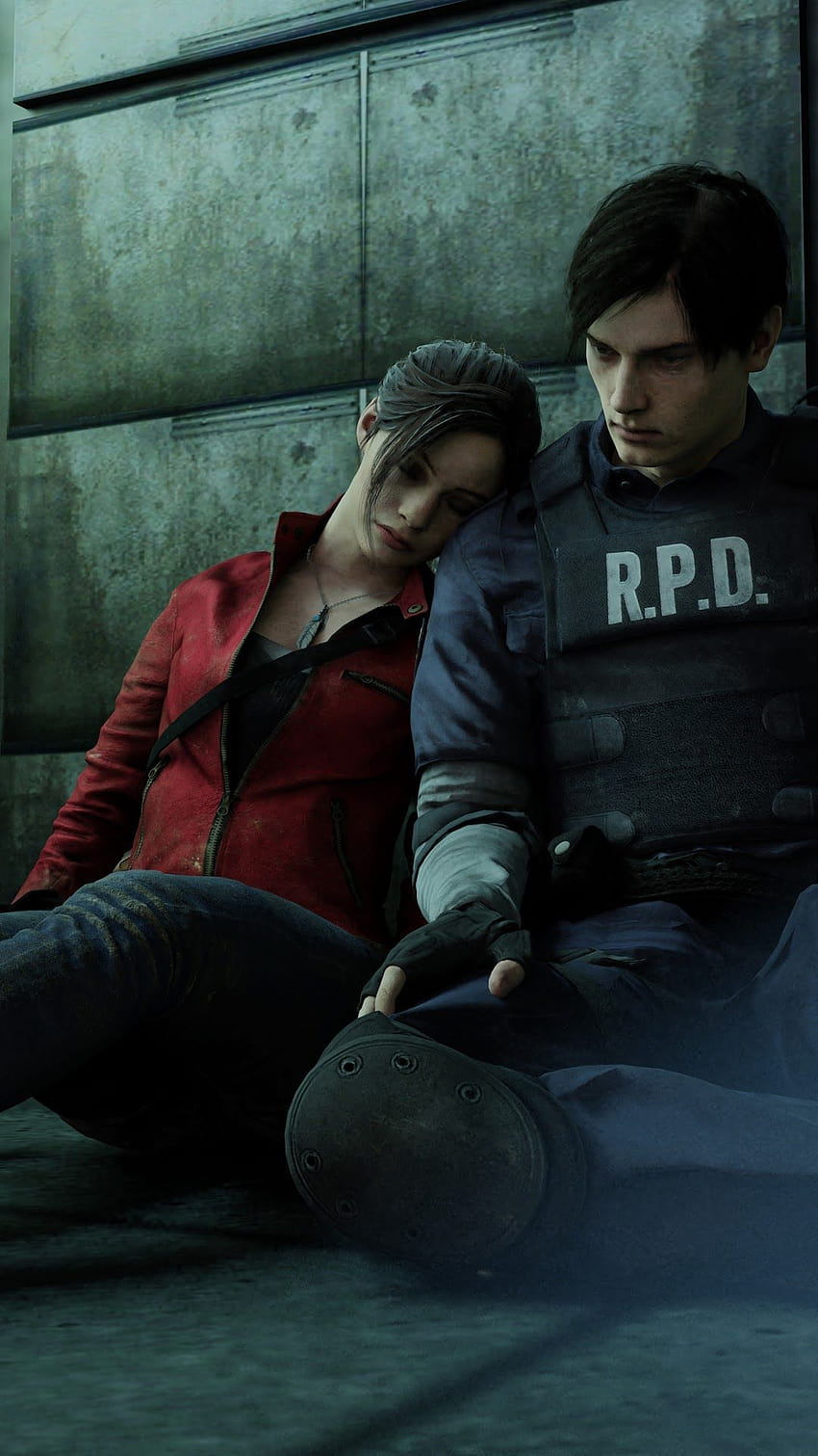 Claire Redfield Leon S. Kennedy Resident Evil 2, leon kennedy dan claire redfield wallpaper ponsel HD