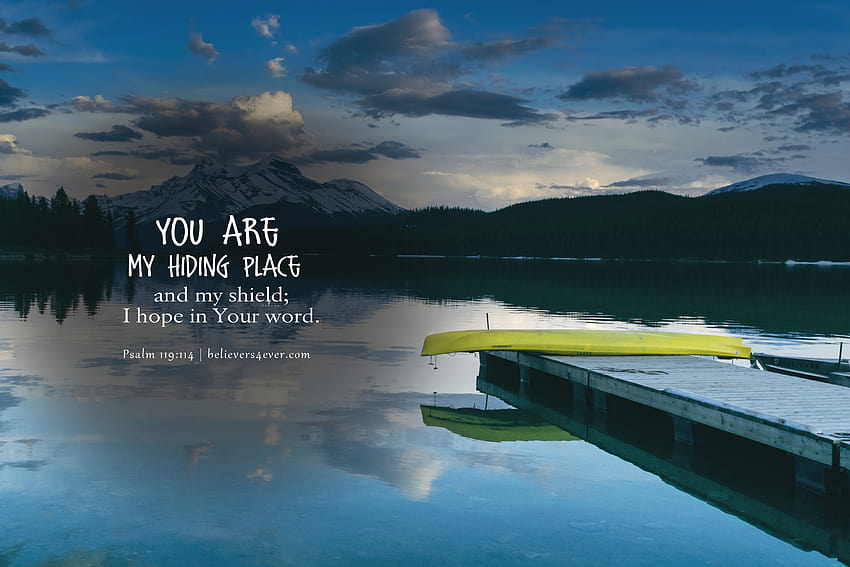 You are my hiding place, bible verse HD wallpaper