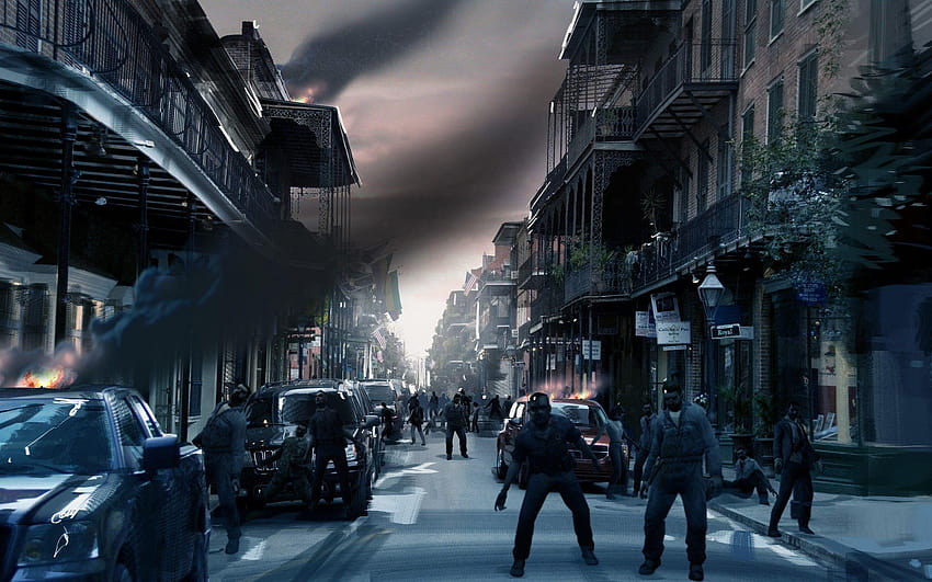 video games, streets, cars, cities, zombie apocalypse, left 4 dead 2 HD wallpaper