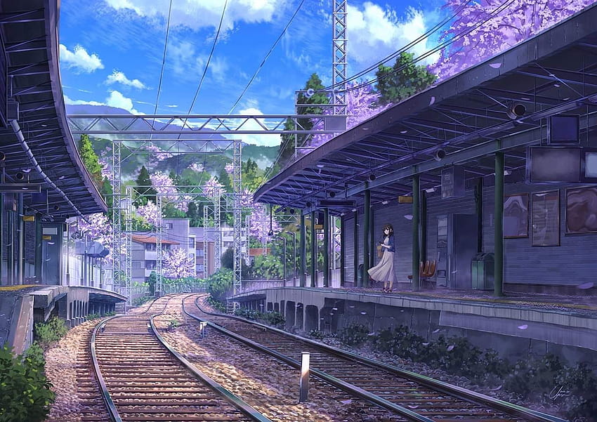 Japan Train, train d'anime japonais Fond d'écran HD
