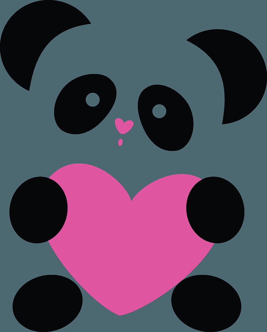 El amor lo vale todo ❤, pink haeart panda HD phone wallpaper