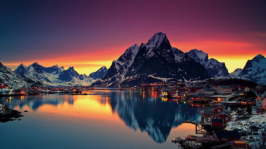 Îles Lofoten, Norvège pour 2560 x 1440 Fond d'écran HD